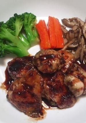 チキンソテー玉葱たっぷりバルサミコソース-レシピのメイン写真