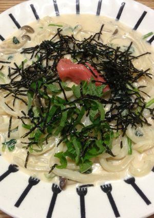 明太豆乳クリームうどん-レシピのメイン写真