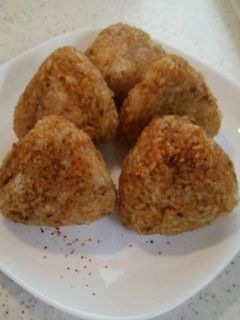 朝食に☆余ったご飯で焼きおにぎり-レシピのメイン写真