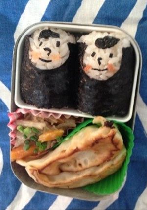 簡単かわいいお弁当 〜顔おにぎり-レシピのメイン写真