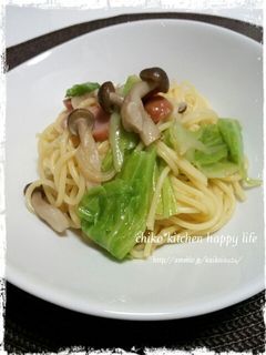 ウインナーとキャベツの柚子胡椒パスタ♪-レシピのメイン写真