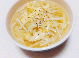 簡単♡えのき茸のサンラータン風スープ-レシピのメイン写真