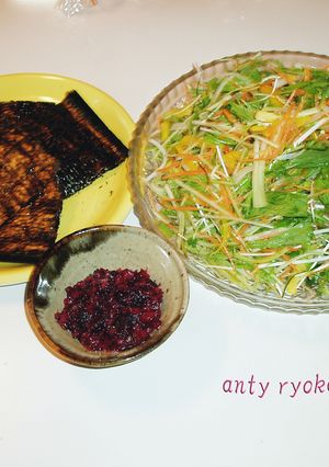 手巻きで食べよう！千切り野菜の和風サラダ-レシピのメイン写真