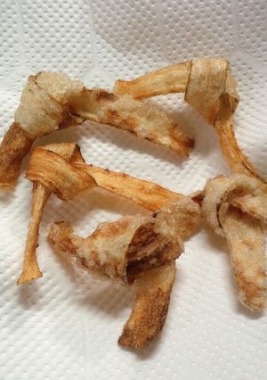 ゴボウのリボン揚げ♬味付けめんつゆのみ♡-レシピのメイン写真