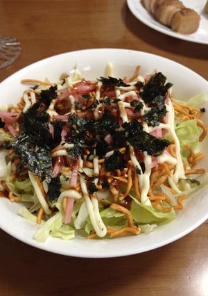 簡単〜❗️もんじゃ焼き風サラダ-レシピのメイン写真