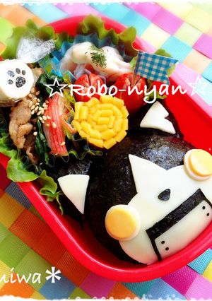 話題入り感謝‼ロボニャンのキャラ弁＊型紙-レシピのメイン写真