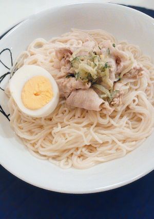 夏にピッタリ!　豚しゃぶ　de　冷麺!-レシピのメイン写真