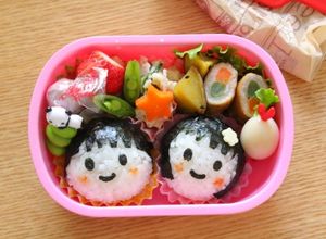 簡単キャラ弁☆女の子と男の子のおにぎり-レシピのメイン写真