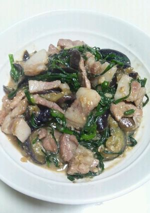 豚肉とナスとニラの味噌炒め♪-レシピのメイン写真
