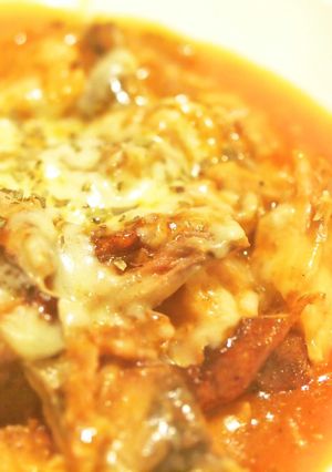 一工夫♪さば缶のトマトソースチーズ和え-レシピのメイン写真