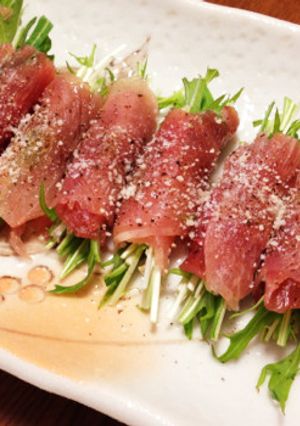 水菜の生ハム巻き-レシピのメイン写真