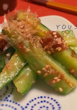 簡単!カリカリきゅうりの梅肉あえ♡-レシピのメイン写真