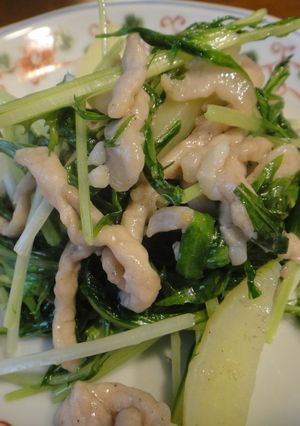 水菜と豚肉の炒め物-レシピのメイン写真