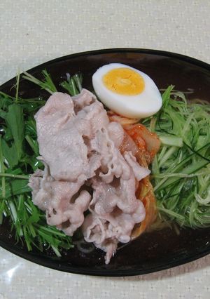 豚しゃぶのせ冷麺-レシピのメイン写真