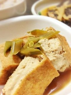 簡単!電子レンジ圧力鍋で厚揚げの煮物-レシピのメイン写真