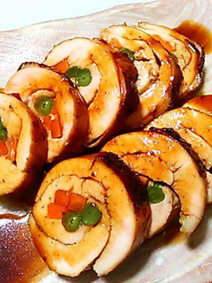 鶏肉の野菜巻き♡和風チキンロール-レシピのメイン写真