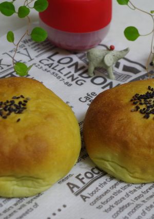 ホームベーカリーで☆抹茶あんぱん♪-レシピのメイン写真