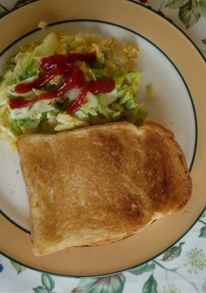 キャベツとたまごで朝食を-レシピのメイン写真
