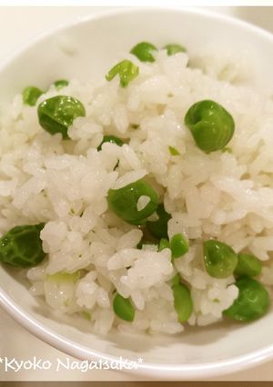 *グリーンピースの香り豊かなお豆ご飯*-レシピのメイン写真