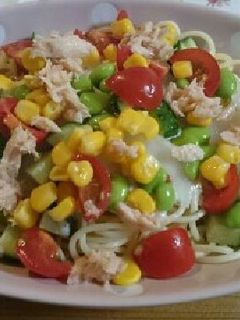 ヨーグルトでさっぱりパスタサラダ-レシピのメイン写真