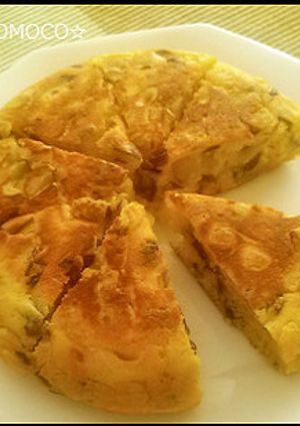 フライパンで薩摩芋とレーズンの簡単ケーキ-レシピのメイン写真