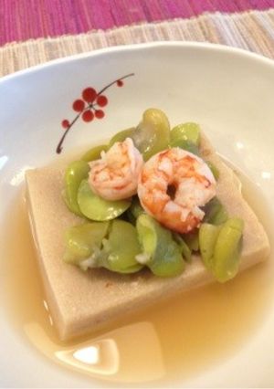 絶品！高野豆腐と海老とそら豆の含め煮-レシピのメイン写真