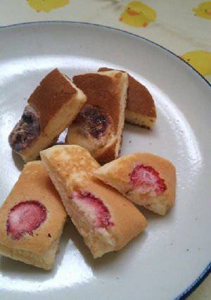 手づかみ離乳食☆フルーツホットケーキ-レシピのメイン写真
