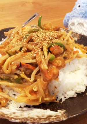 こってり☆豚肉のコチュマヨ丼-レシピのメイン写真