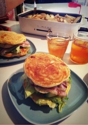 ホットプレートで簡単マフィンサンド-レシピのメイン写真