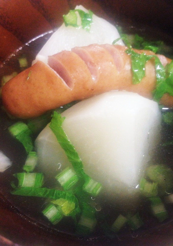 かぶとソーセージのスープ-レシピのメイン写真