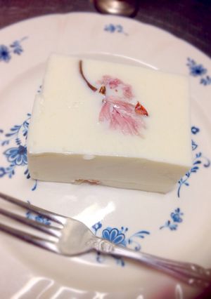 桜漬け♡濃厚ミルク寒天-レシピのメイン写真