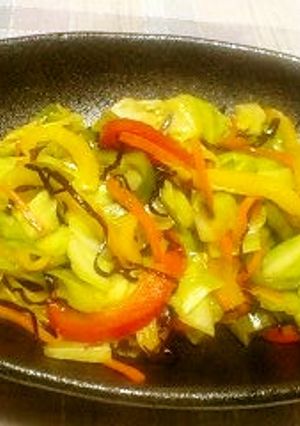 彩り野菜の塩こんぶ炒め-レシピのメイン写真