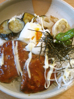 カフェごはん♪ふわっとろ鶏つくね丼-レシピのメイン写真