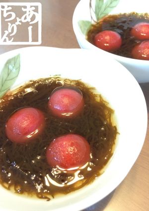 【簡単】もずく酢トマト-レシピのメイン写真