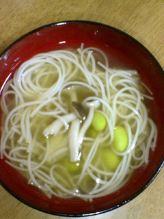 枝豆とそうめんのお吸い物☆-レシピのメイン写真