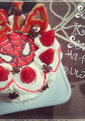 キャラ☆スパイダーマンケーキ-レシピのメイン写真