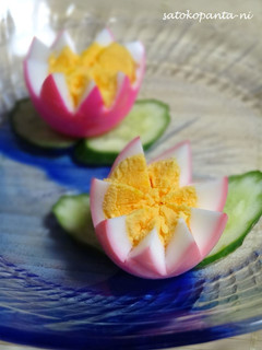 お家デコ☆ゆで卵で爽やかな蓮の花-レシピのメイン写真