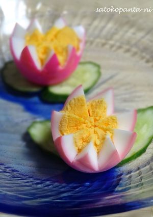 お家デコ☆ゆで卵で爽やかな蓮の花-レシピのメイン写真