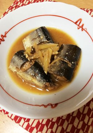 圧力鍋で骨まで柔らかサンマの味噌煮-レシピのメイン写真