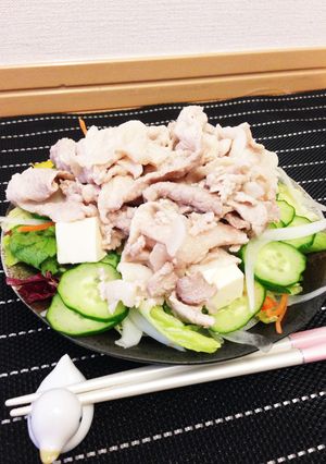 裏ワザ！しっとりお肉の冷しゃぶサラダ-レシピのメイン写真