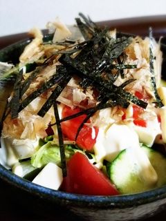 アレンジ自在!暑い日に♪和風豆腐サラダ-レシピのメイン写真