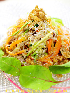 ♔ぷちぷちキヌア♔胡桃ごまドレ蕎麦サラダ-レシピのメイン写真
