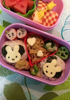 簡単☆型使用☆ ミッフィー ☆キャラ弁☆-レシピのメイン写真