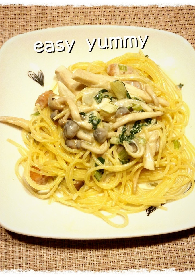 簡単！濃厚きのこの和風クリームパスタ♡-レシピのメイン写真