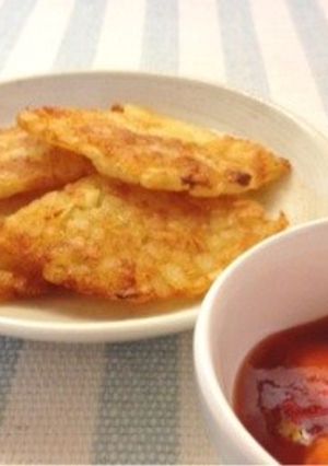ハッシュポテトにスイートチリディップ-レシピのメイン写真