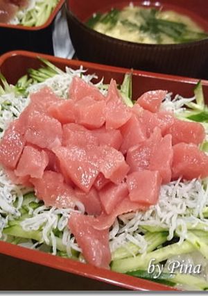 まぐろの胡瓜しらす丼-レシピのメイン写真