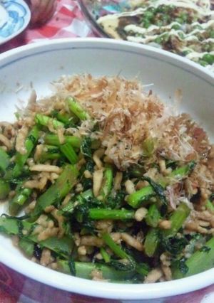 大根の葉と鶏ミンチでご飯のおとも！-レシピのメイン写真