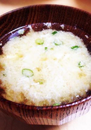 残り物卵白でやさしい味噌汁-レシピのメイン写真
