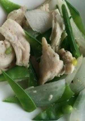旦那に好評♡シャキシャキ絹さやサラダ-レシピのメイン写真