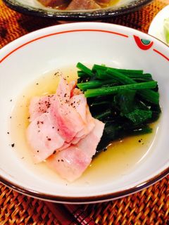 簡単♥️ほうれん草とベーコンの煮浸し-レシピのメイン写真